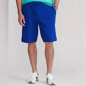 POLO RALPH LAUREN Men's Big & Tall Cotton Lightweight Mesh Shorts Royal Blue